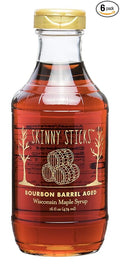 S.kinny Sticks Maple Bourbon Aged Syrup 16 fl oz (Pack of 6)