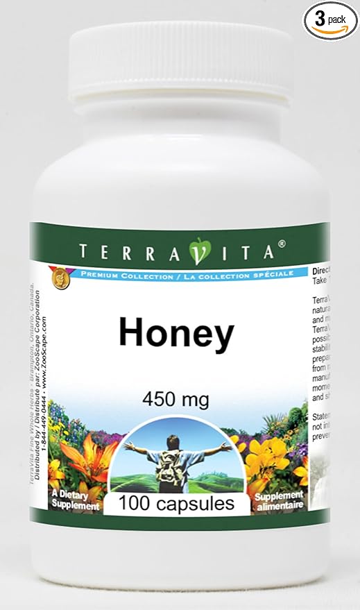 Honey - 450 mg (100 Capsules ZIN: 520517) - 3 Pack