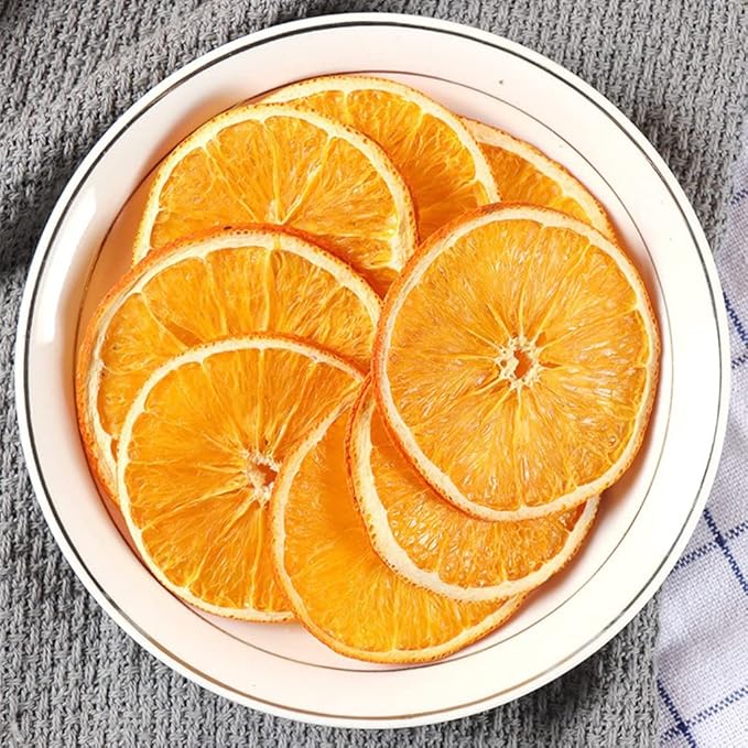 JTEDZI Dried Orange Slices Dehydrated Orange Slices Dried Citrus Slices Dehydrated Fruit for Cocktails Garnish Home Decor No Sugar Added Fruit Tea (Orange Slices 17.63oz(500g))