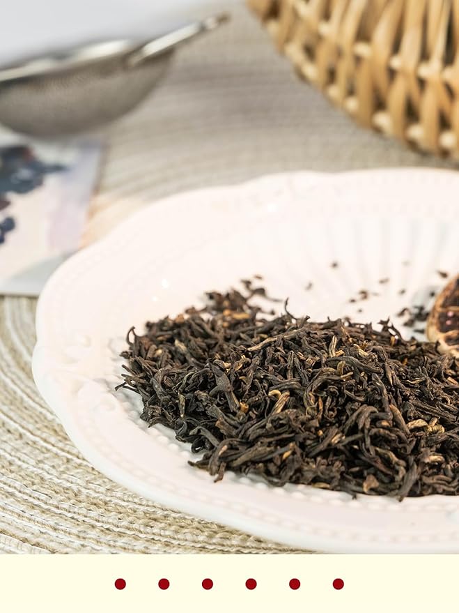 GLDNT Organic Black Tea Loose Leaf Natural Organic Black Tea Full-bodied &amp Mellow Taste Caffeinated Hot &amp Iced Tea 16oz