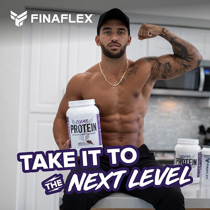 FINAFLEX CLEAR PROTEIN Double Chocolate - 2 lb - Promotes Muscular Performance &amp Growth - Milkshake-Like Taste - Low Carb Low Fat &amp Gluten Free - 27 Servings