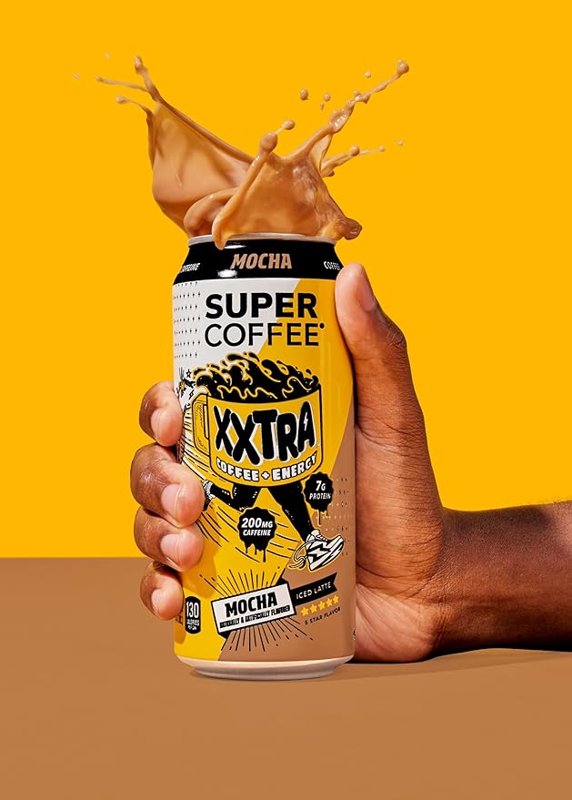 Super Coffee XXTRA Keto Protein Coffee (0g Added Sugar 7g Protein 130 Calories) [Mocha] 15 Fl Oz 12 Pack | Iced Smart Coffee Drinks - SoyFree GlutenFree