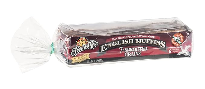 Food For Life Baking Organic 7 Sprouted Grain English Muffin 16 Ounce -- 6 per case.