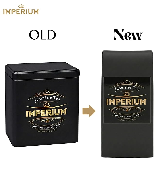 Imperium Spring Jasmine Green Tea Loose Leaf (4oz) Hand-Picked Premium Quality Brews 100 Cups Naturally Refreshing and Relaxation Beverage Delicate Floral Aroma Smooth and Soothing Finish