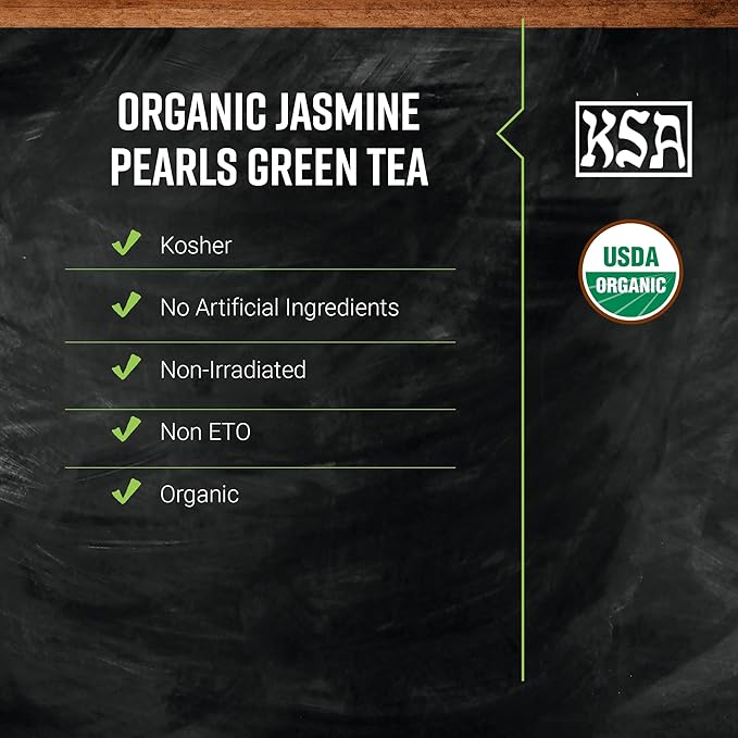 Frontier Co-op Organic Jasmine Pearls Green Tea 16 Oz Bulk Bag