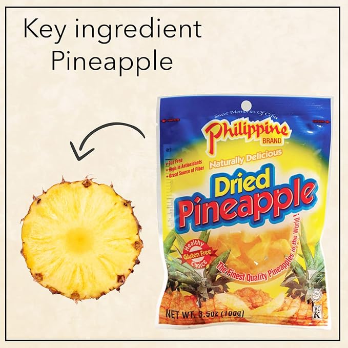 Philippine Dried Pineapple 3.5 Oz (Pack Of 5)