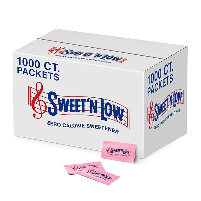 Sweet'N Low Zero Calorie Sweetener Packets 1000 Ct Kosher &amp Gluten Free Low Glycemic Index Individual Tea and Coffee Sweetener Packets