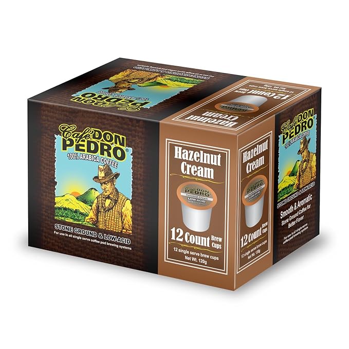 Cafe Don Pedro Variety Pack Arabica Low Acid Coffee Pods - Compatible with Keurig K-cup Coffee Maker 6 different flavors 100% Arabica Battles Heartburn Acidic Reflux 72 Coffee K Cups