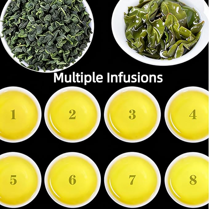 NASLAPH Alishan Oolong Tea Taiwan High Mountain Oolong Tea with Distinctive Aroma Formosa Chinese Gaoshan Ulong Tea Traditional Craftsmanship 阿里山茶 台湾高山茶 中国茶 茶 乌龙茶 8.82 Oz