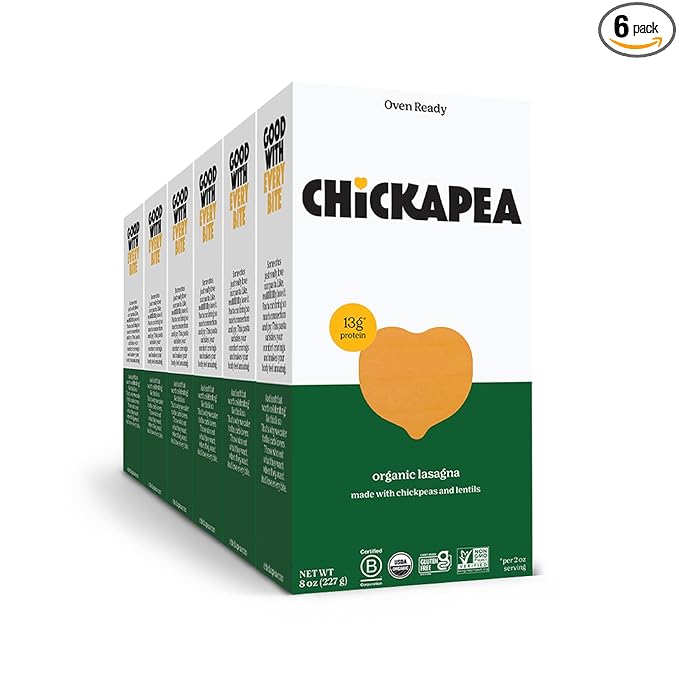 Chickapea Organic Chickpea Pasta - Lasagna - 8 oz (Pack of 6)