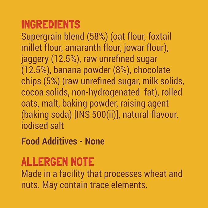 Slurrp Farm No Maida Pancake Mix | Instant Breakfast Mix Made with Oats and Jowar | Eggless Healthy Breakfast for Kids &amp Adults | Banana Chocochip- Pack of 3 X 150g