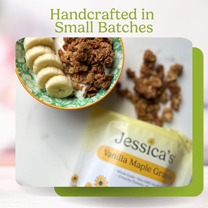 Jessica’s Vanilla Maple Granola - Handmade Non-GMO Gluten-Free Whole Grain 11oz (3 Pack)