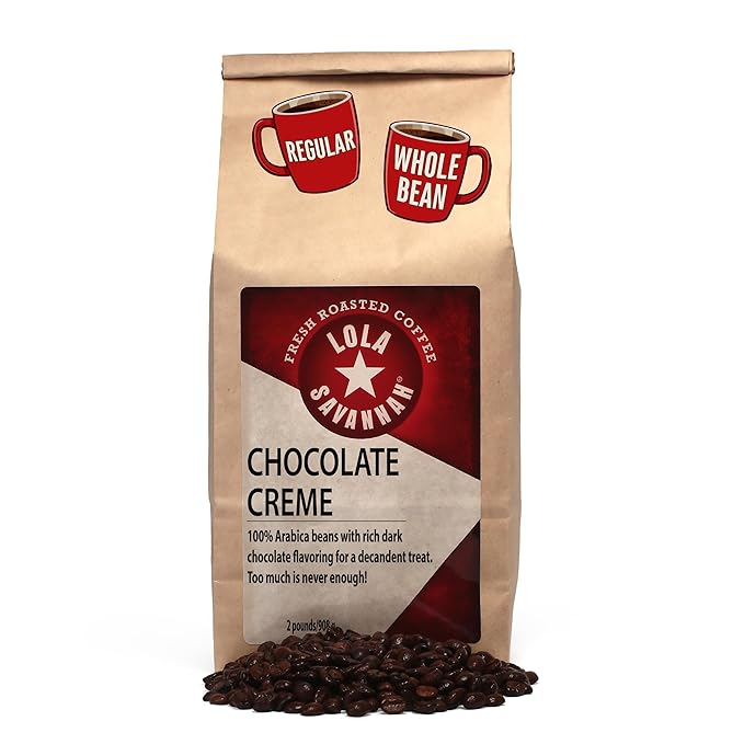 Lola Savannah Chocolate Creme Whole Bean Caffeinated Coffee 2lb