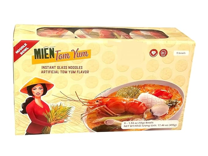 Asia Style Instant Noodles (CASE SET INSTANT CLEAR NOODLES TOMYUM BOWL)