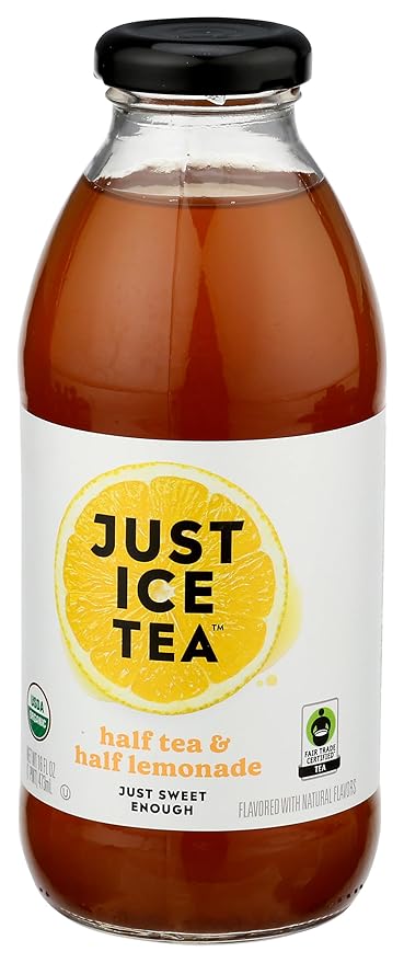 Eat The Change Just Ice Tea Organic Half Tea &amp Half Lemonade Kosher 16 Fluid Ounces (Pack Of 12)
