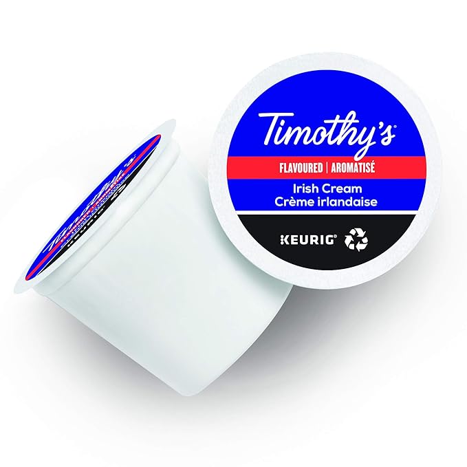 Timothy's Irish Cream Single Serve Keurig Certified Recyclable K-Cup pods for Keurig brewers 24 Count (pack of 2)