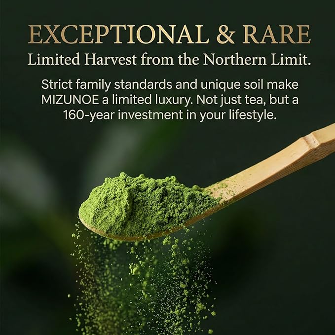 MIZUNOE Matcha Ceremonial Grade Matcha Powder – Authentic Japanese First Harvest Premium Matcha Powder Tea 100% Pure Unsweetened Green Tea for Ceremonial Barista Teahouse Latte Baking &amp Desser