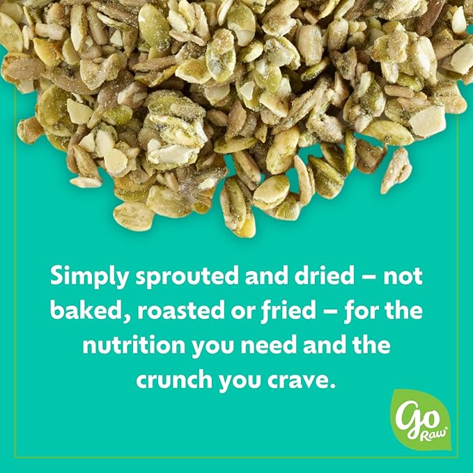 Go Raw Organic Sprouted Sweet &amp Salty Kettle Snacking Seeds 4 oz 6 Pack Pumpkin &amp Sunflower Seeds Keto Kosher