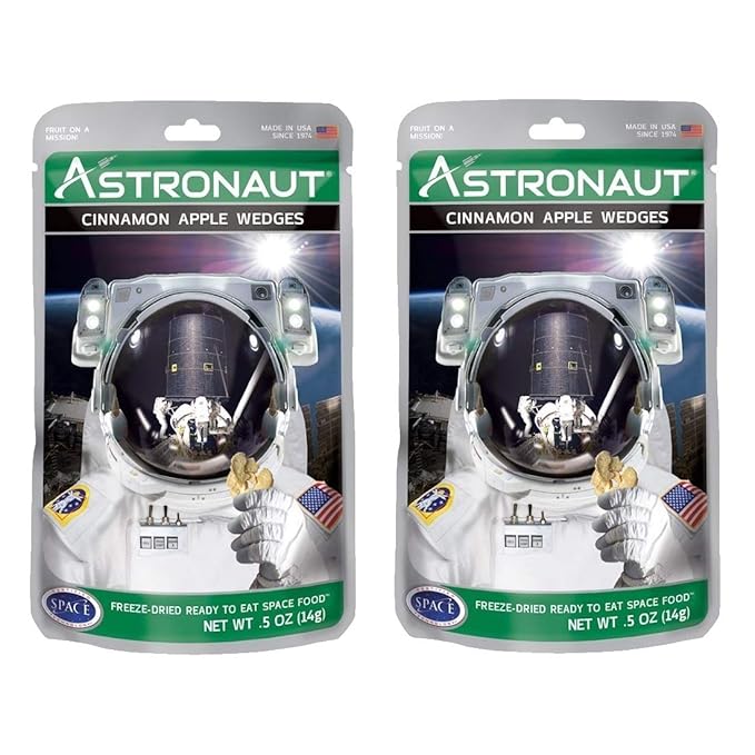 2 X Astronaut Food Cinnamon Apple Wedges