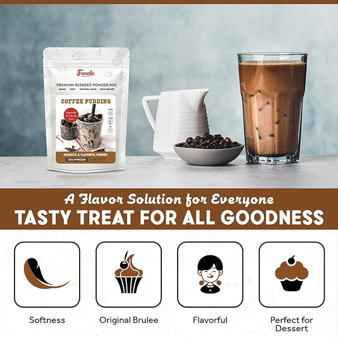 Fanale Premium Coffee Bubble Tea Flavoring Powder | Perfect for Baking Smoothies Desserts and Drinks | Instant Flavoring Powder for Boba Milk Tea - 2.2 Pounds (Pack of 1)