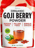 Gya Tea Co Goji Powder 1.1lb (17.64 Oz) - 100% USDA Organic Vegan Berries - Ideal for Healthy Smoothies Tea Baking - Antioxidant Rich Superfood for Wellness Support &amp Energy - Non GMO Gluten Fr