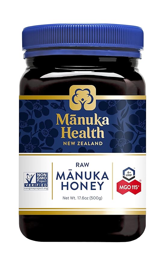 Manuka Health UMF 6+/MGO 115+ Manuka Honey (500g/17.6oz) Superfood Authentic Raw Honey from New Zealand