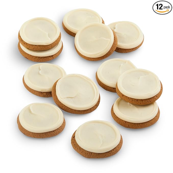 Cheryl's Cookies® Gingerbread Cookie Flavor Box Buttercream-Frosted Individually Wrapped Gourmet &amp Fresh Delivery – Christmas Gingerbread Cookies Holiday Dessert Gift for Friends Family &a