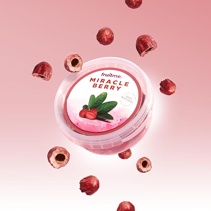 Miracle Berry Whole Fruit - 30 Gently Dried Miracle Fruit Seedless Halves - Sweeten Those Sour Moments with Unique Taste Changing Magic Berry
