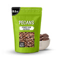 Oh! Nuts Pecans Halves &amp Wholes - Raw - 100% Natural - 2 lb - Raw Georgia Pecans - Packed in New York Zip-Seal Bag for Exceptional Freshness