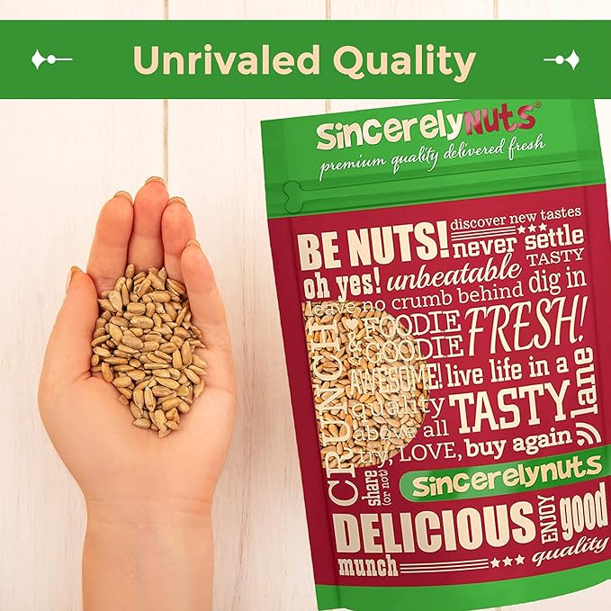 Sincerely Nuts Sunflower Seeds Roasted and Salted Hulled | No Shell Gluten-Free Snack Vegan and Kosher Certified 5(LB) Bag