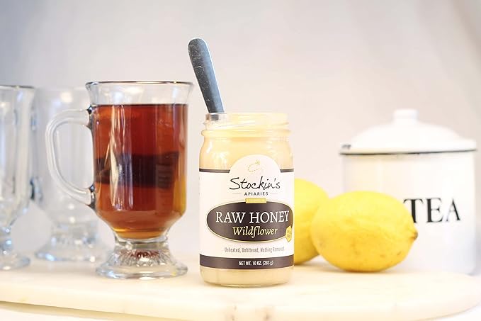 Stockin's Apiaries Raw Wildflower Honey Unheated Unfiltered &amp Nutritious 10 Oz.