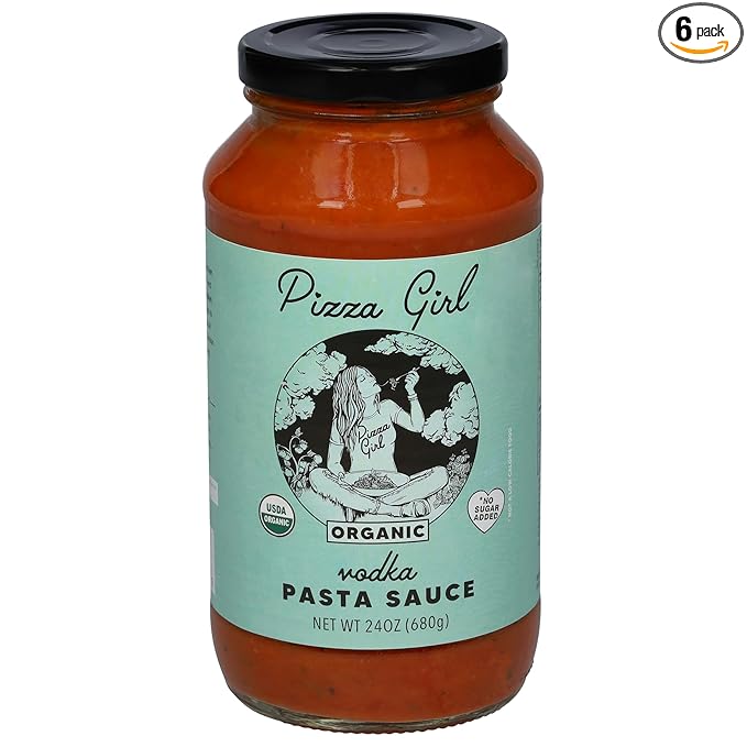 P.izza Girl Inc Vodka Organic Pasta Sauce 24 oz (Pack of 6)