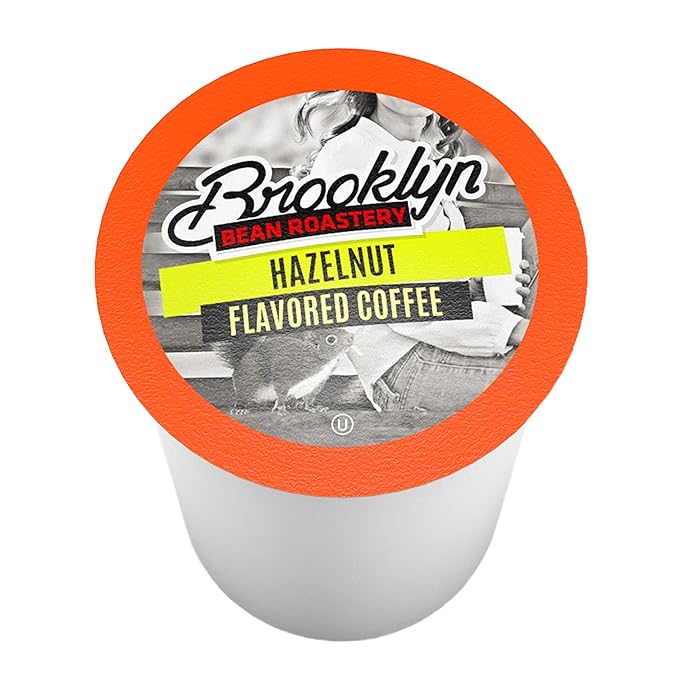 Brooklyn Beans Hazelnut Flavored Coffee Pods Compatible with K Cup Brewers Including 2.0 Hazelnut 24 Count