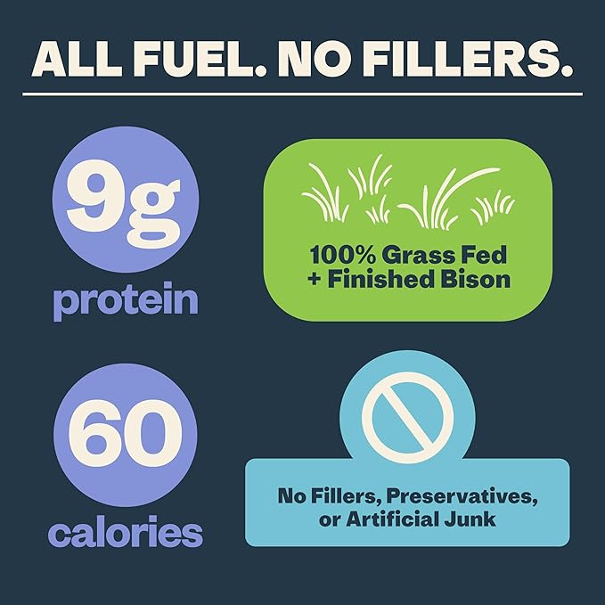 Patagonia Provisions Bison Sticks - Ranch | 100% Grass-Fed 8g of Protein 60 Calories | No Artificial Ingredients Added Flavors Fillers or Nitrates | Pack of 12 1 oz Each