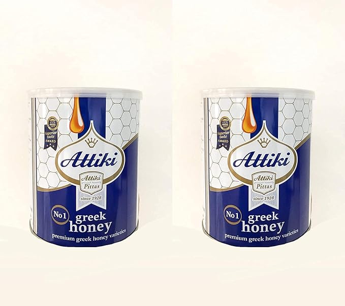 Attiki Greek Honey 1000g (2.2lb) CAN Pack of 2