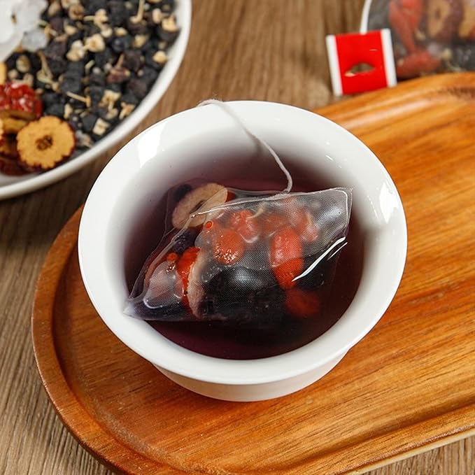 Ginseng &amp Mulberry Herbal TeaGinseng Five Treasures Tea Kidney Formula Six Treasure Teas Wolfberry Mulberry Herbal Goji Berry Red Date Teas Formula Traditional Chinese Blend (20bags)