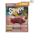 Stryve - Better Than Jerky Steak Snacks Protein Rich Beef Biltong | 36g Protein Sugar Free Carbs Free Gluten Free Dairy Free Keto &amp Paleo Friendly | Peppered Pack Of 4