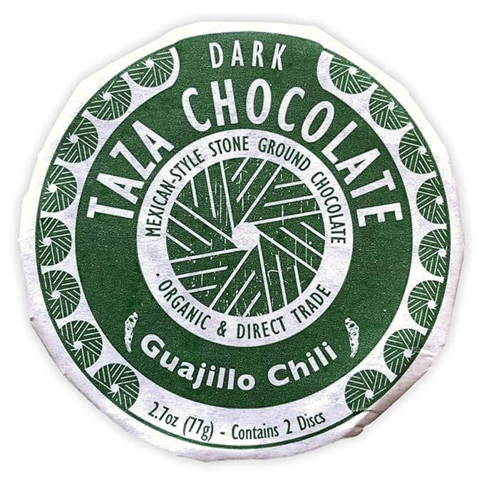 Taza Chocolate Organic Mexicano Disc 50% Dark Chocolate Guajillo Chili 2.7 Ounce (12 Count) Vegan