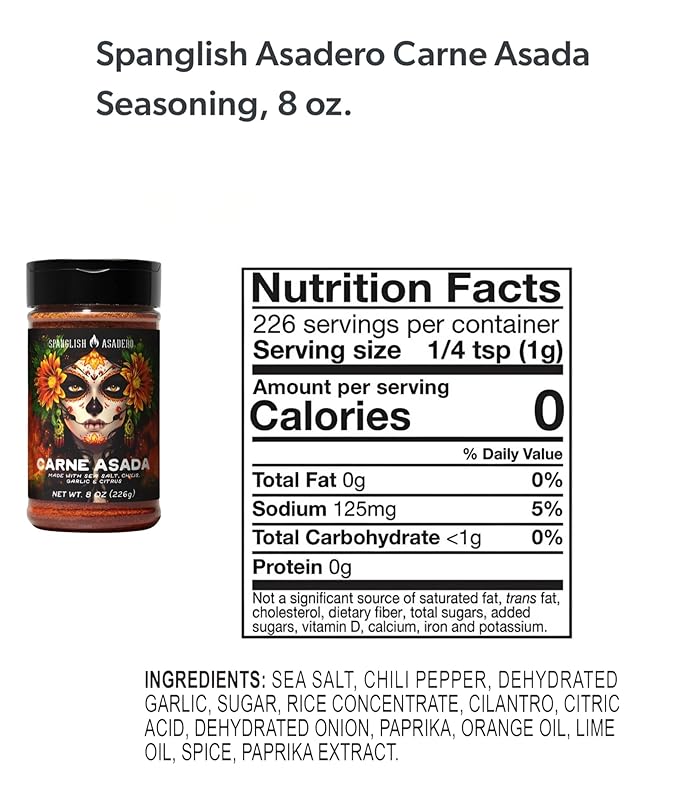 Mexican Traditional Seasoning Mix Asadero-Style Spice Blend for Chicken Beef Pork and Vegetables with Bonus Slap Ya Mama Seasoning Packet (7.3 oz Carne Asada/Birria)