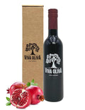 Viva Oliva Pomegranate Balsamic Vinegar - 375ml (12.7oz) - Premium Quality - 100% Natural - Barrel Aged Gourmet Balsamic from Modena Italy
