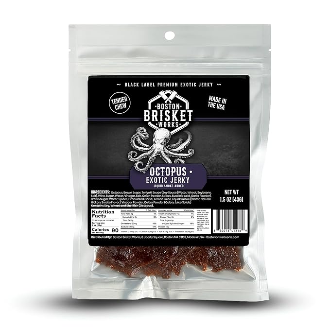 OCTOPUS JERKY – 100% Octopus Meat - Exotic Wild Game Snack