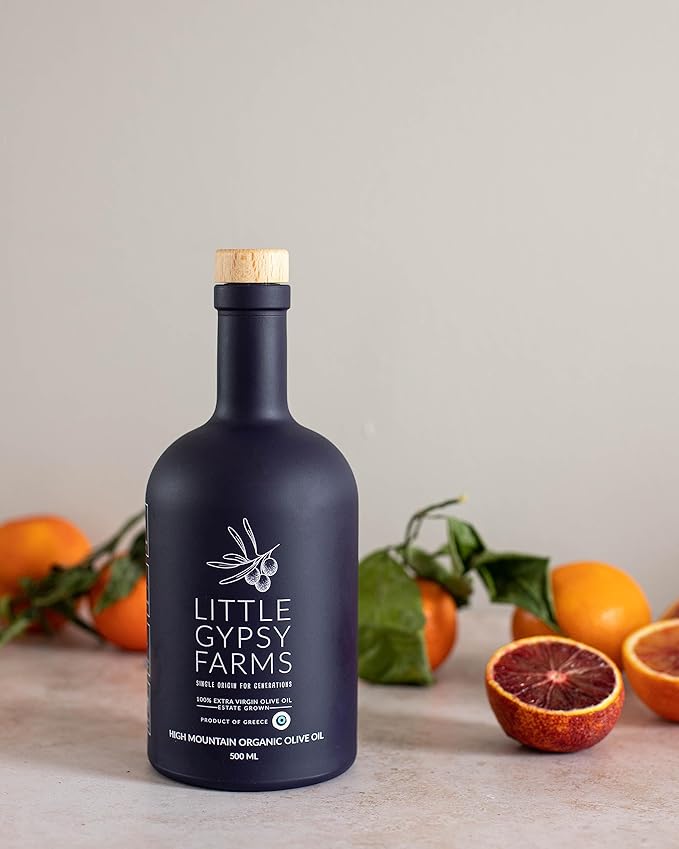 Cooking &amp Dipping Set | High Mountain Organic &amp Heirloom EVOO from Little Gypsy Farms | Extra Virgin Olive Oil from a Single Estate in Greece | First Cold-Pressed | High Polyphenols &amp Amin