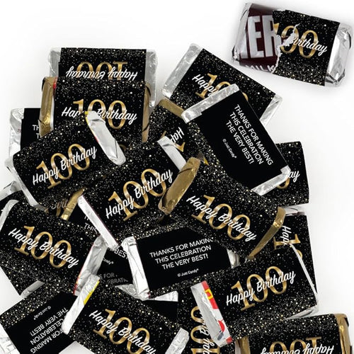 34 Pcs 100th Birthday Candy Party Favors Miniatures Chocolate - No Assembly Required
