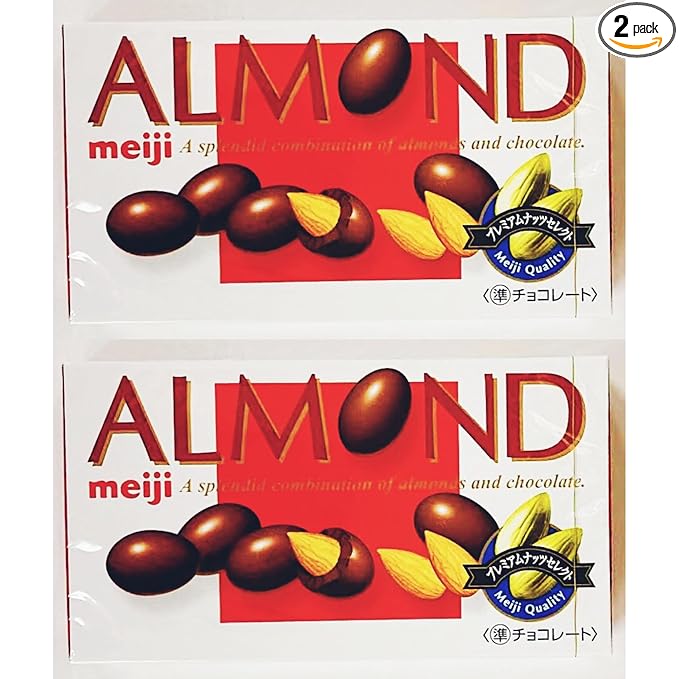 Almond Chocolate Candy Premium Japanese Chocolate-Covered Almonds 79g2 Pack