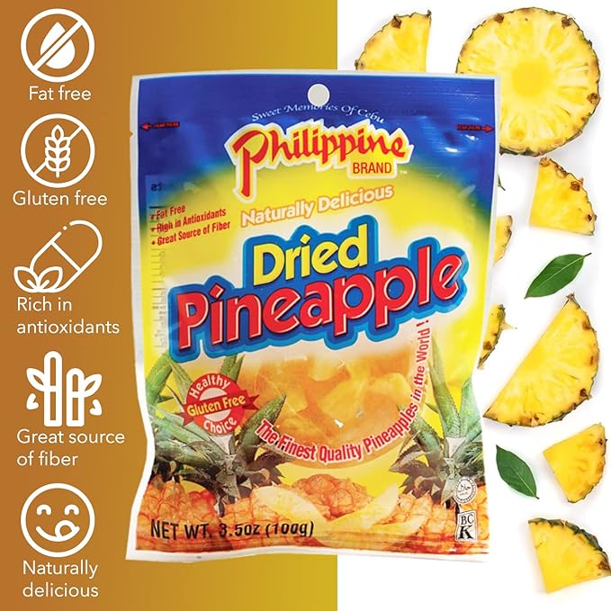 Philippine Dried Pineapple 3.5 Oz (Pack Of 5)
