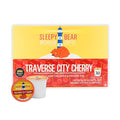 Sleepy Bear Coffee Pods Medium Roast Arabica Rich Flavor Michigan-Made Smooth &amp Sweet No Sugar Added 30ct Pods Compatible with Single-Serve Brewers (Traverse City Cherry Coffee)