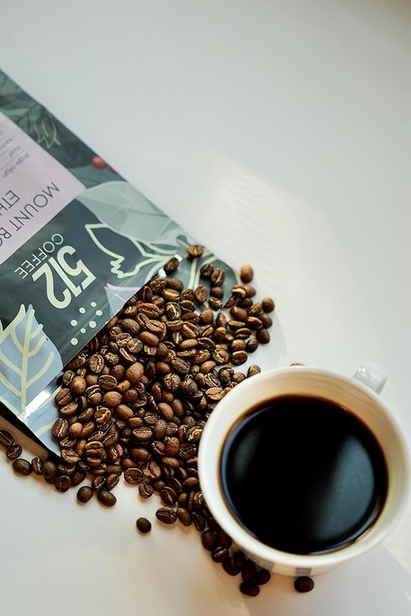 512 Coffee – Specialty Ethiopian Whole Bean Coffee Light Roast – Mount Bonnell Ethiopia – Freshly Hand-Roasted Arabica Premium Small Batch Single Origin