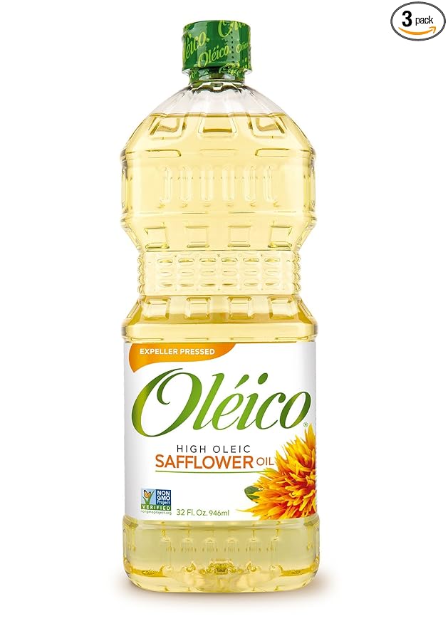 Oléico - High Oleic Safflower Oil 32 fl. oz. (Pack of 3)