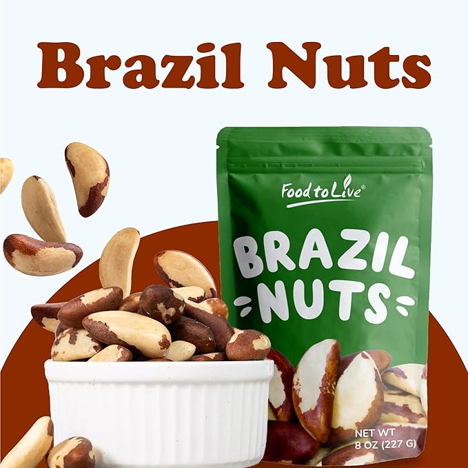 Food to Live Brazil Nuts 12 Pounds - Raw Whole No Shell Unsalted Kosher Vegan Keto and Paleo Friendly Bulk Good Source of Selenium Low Sodium and Low Carb Food.