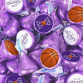 90ct Basketball Party Favors Stickered Kisses Candy Let the Madness Begin (90 Count) - Purple - Candy Included